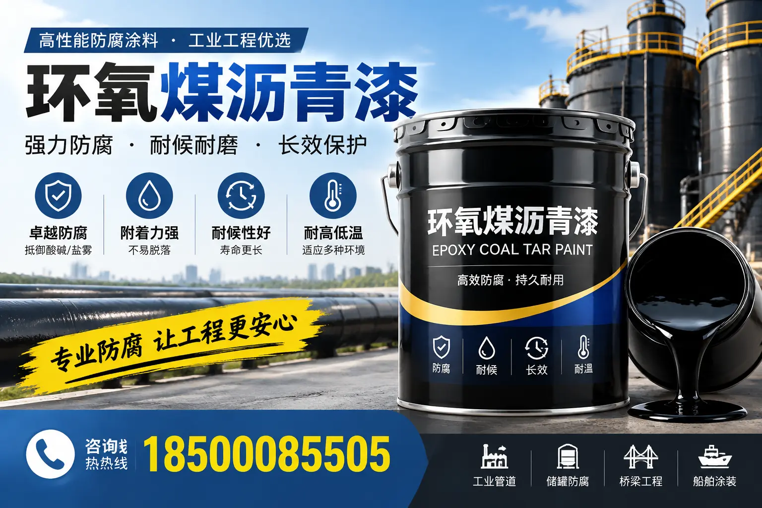 环氧煤沥青漆的施工方法与注意事项，确保在佛山顺利完成